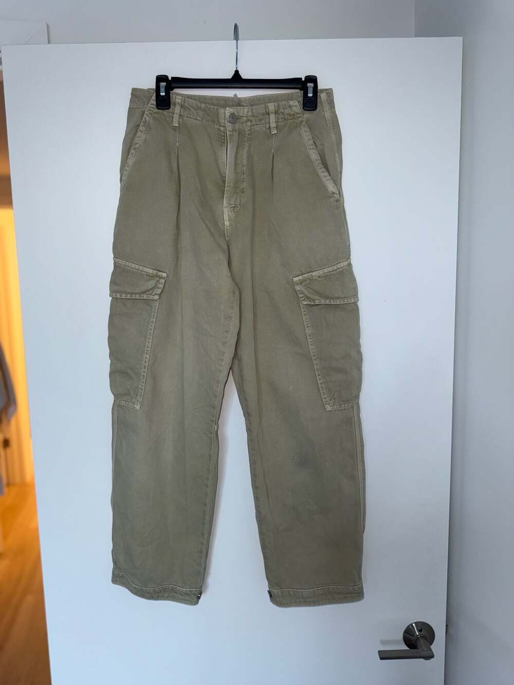 Free People Cargo Pants Olive Green Size 26